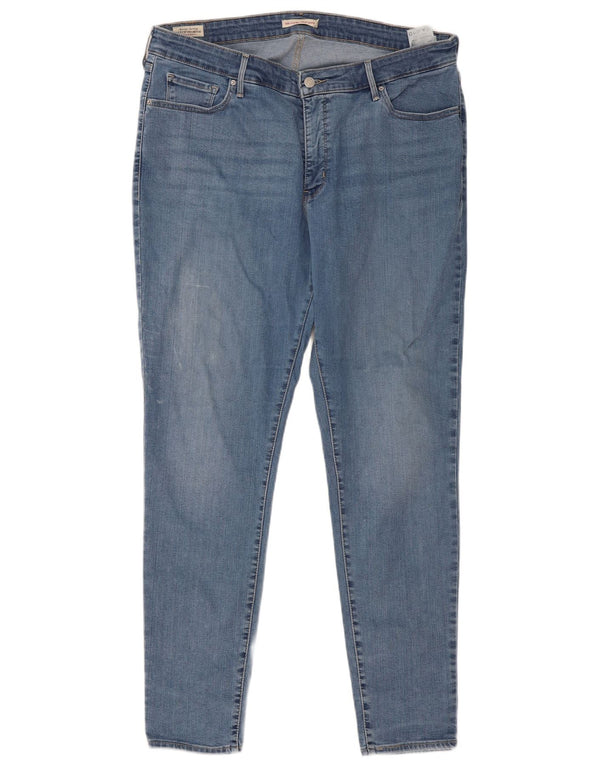 Levi's Damen 310 Shaping Super Skinny Jeans US 22 3XL W38 L32 Blaue Baumwolle