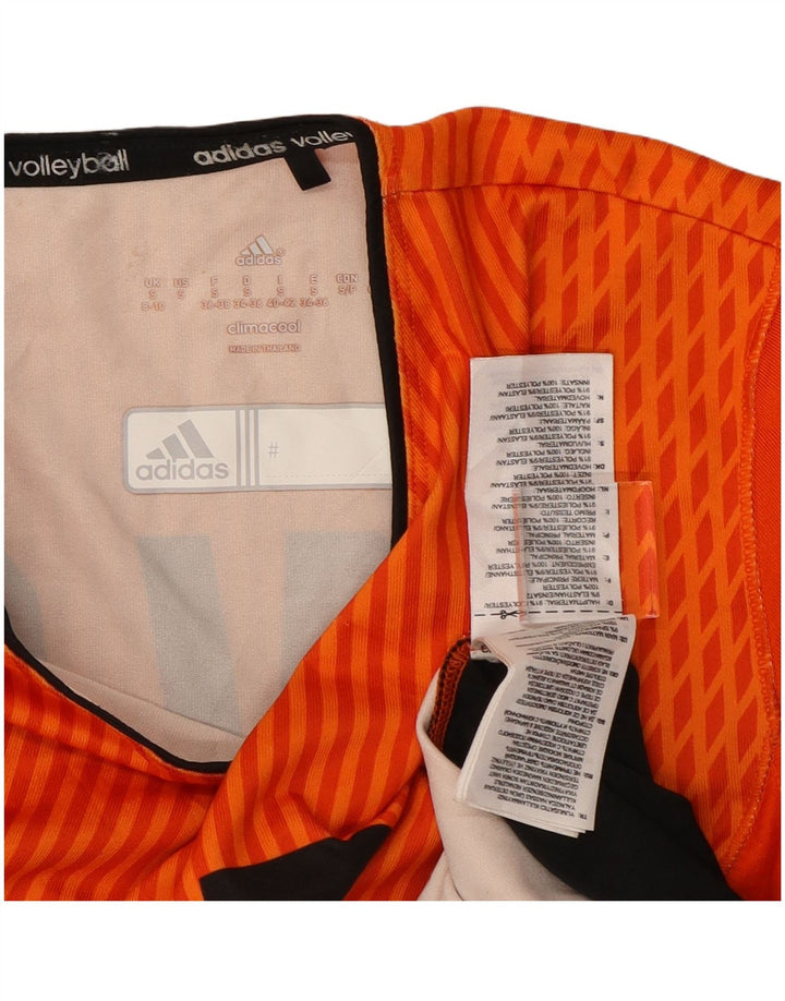 Adidas Damen Climacool Graphic Top Langarm UK 10 Small Orange