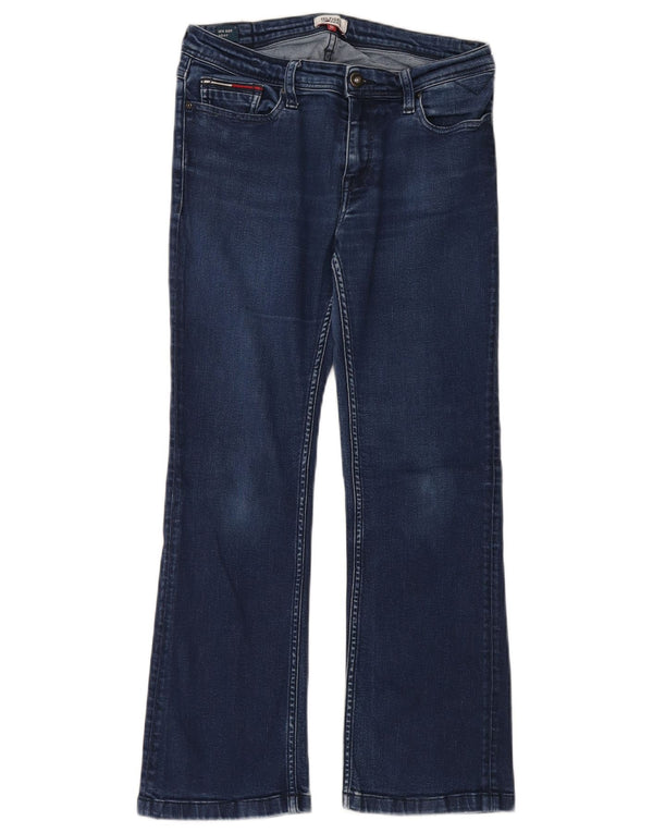 Tommy Hilfiger Damen Mid Rise Bootcut Jeans W32 L26 Blaue Baumwolle