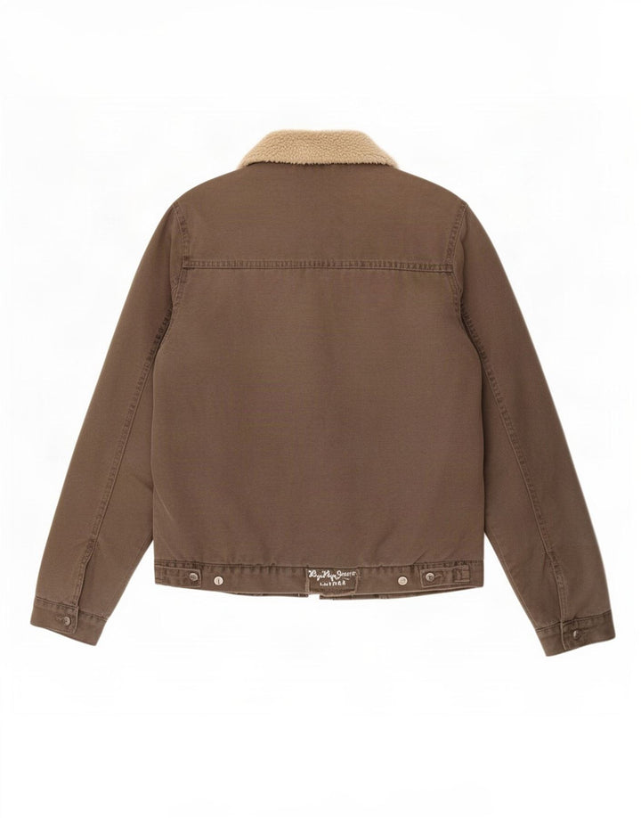 Vintage Herren Sherpa Bomberjacke UK 38 Medium Khaki Colourblock