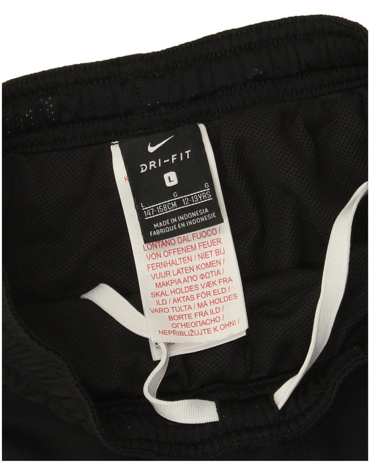 Nike Dri-Fit-Windbreaker-Hose für Jungen, 12–13 Jahre, Größe L, schwarzes Polyester