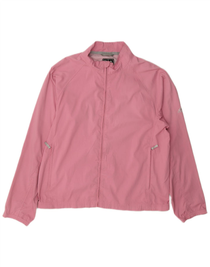 Adidas Damen Clima Proof Trainingsanzug Top Jacke UK 14 Mittelrosa Polyester