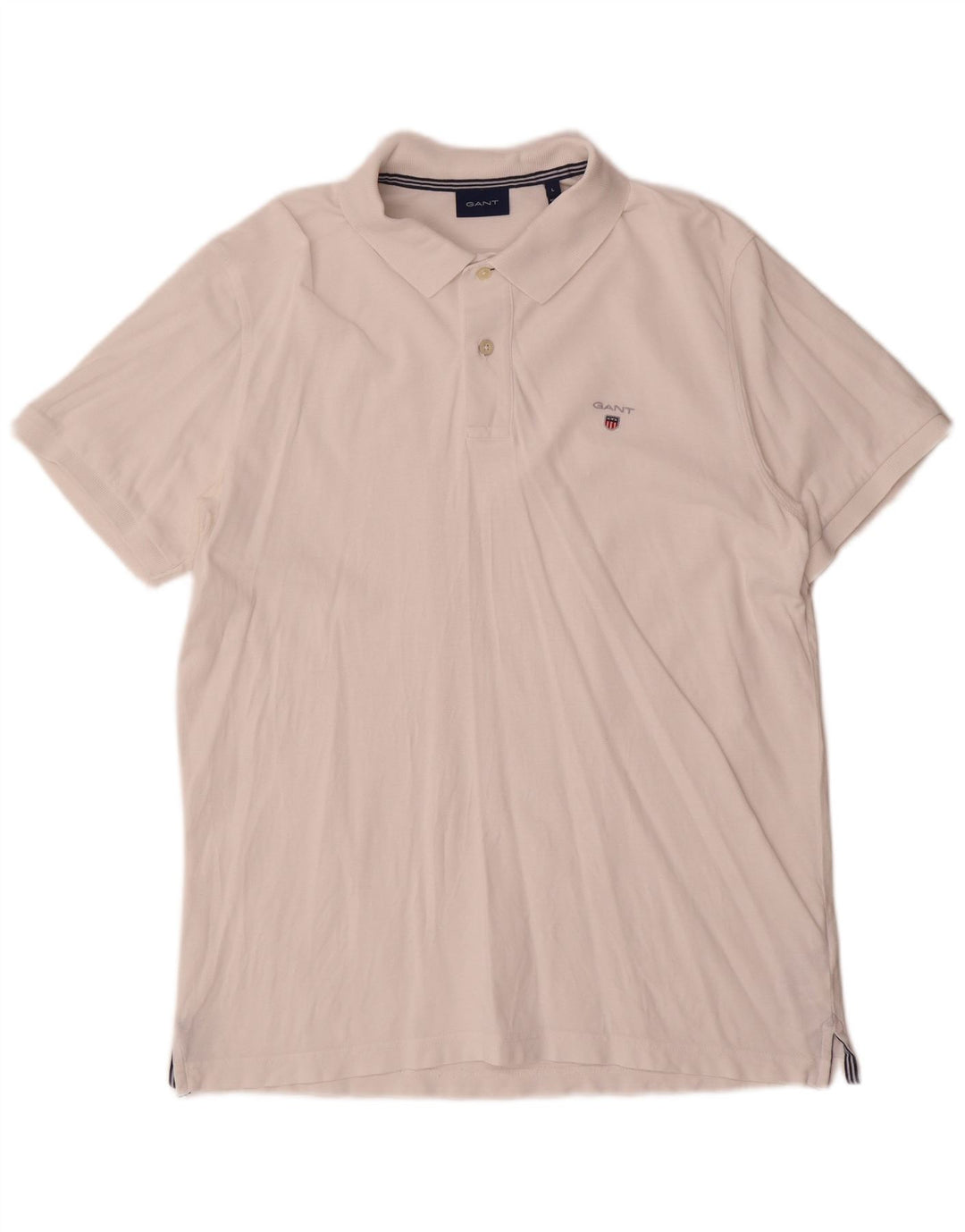 Gant Herren-Poloshirt, groß, aus weißer Baumwolle