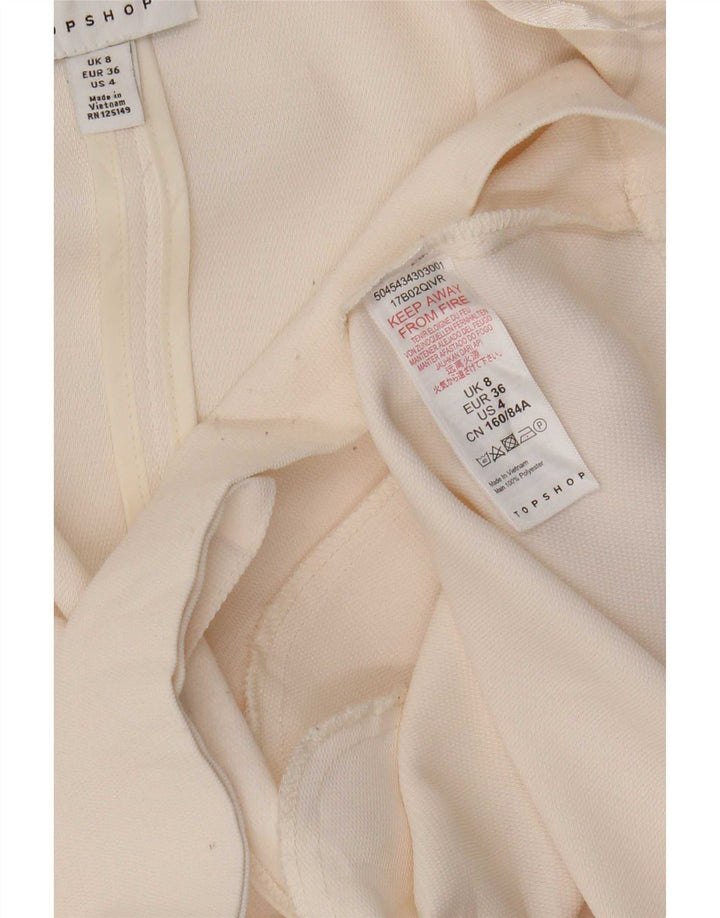 Topshop Damen-Blazer mit 1 Knopf, übergroß, Gr. 8, gebrochenes Weiß