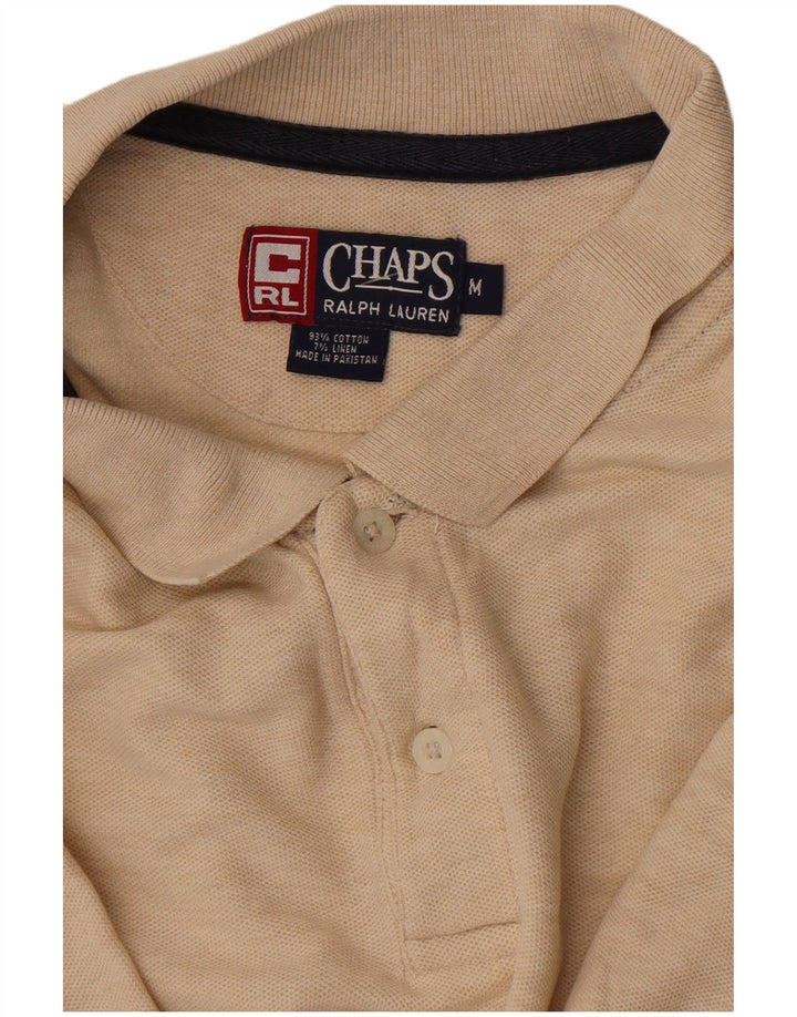 CHAPS RALPH LAUREN Herren-Poloshirt aus mittelbeiger, gesprenkelter Baumwolle