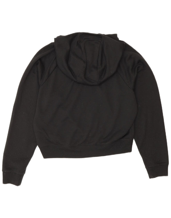 Nike Womens Graphic Oversized Hoodie Pullover UK 6 XS Schwarz Polyester