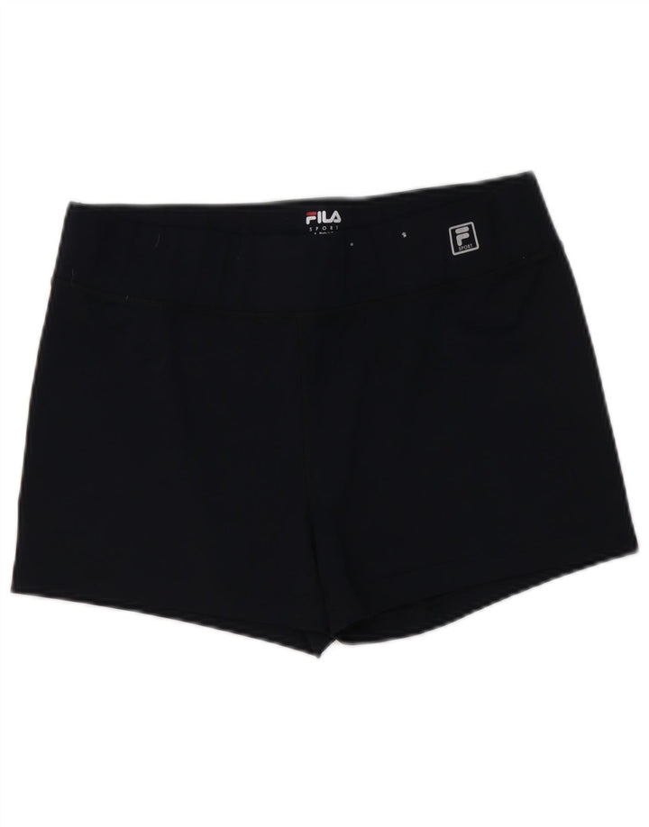 FILA Damen Sportshorts UK 14 Large Marineblau Polyester