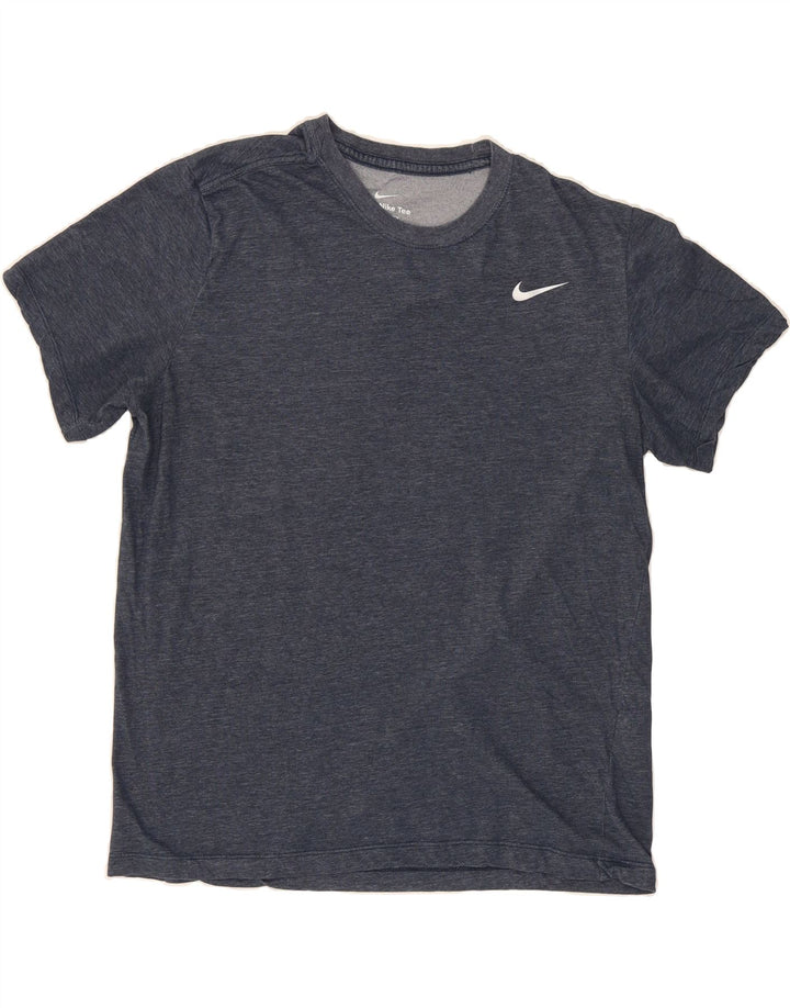 NIKE Mens Dri Fit T-Shirt Top Large Navy Blue Vintage Nike and Second-Hand Nike from Messina Hembry 