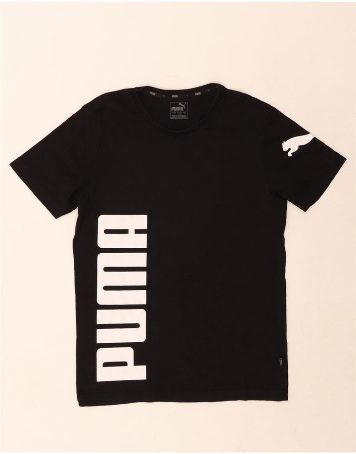 PUMA Mens Graphic T-Shirt Top Small Black Vintage Puma and Second-Hand Puma from Messina Hembry 