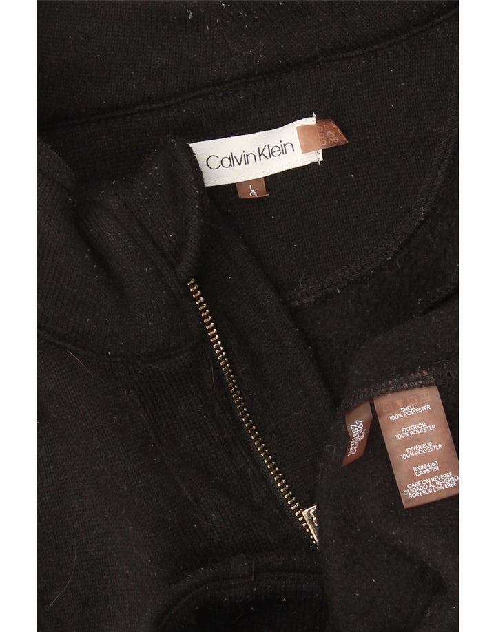 Calvin Klein Damen-Trainingsanzug-Top-Jacke, UK 16, Größe L, Schwarz, Polyester
