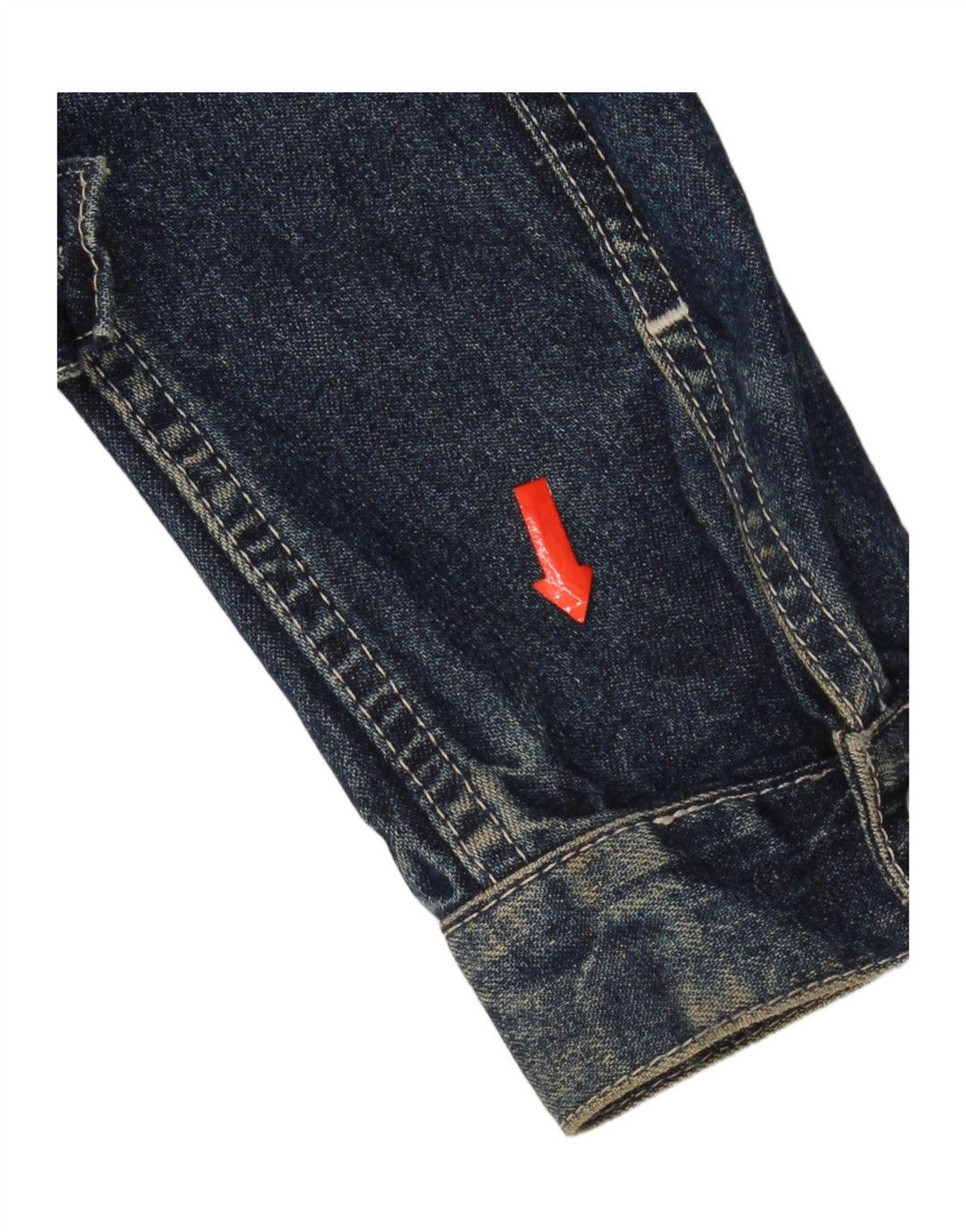 Benetton Womens Crop Denim Jacke UK 10 Small Blaue Baumwolle