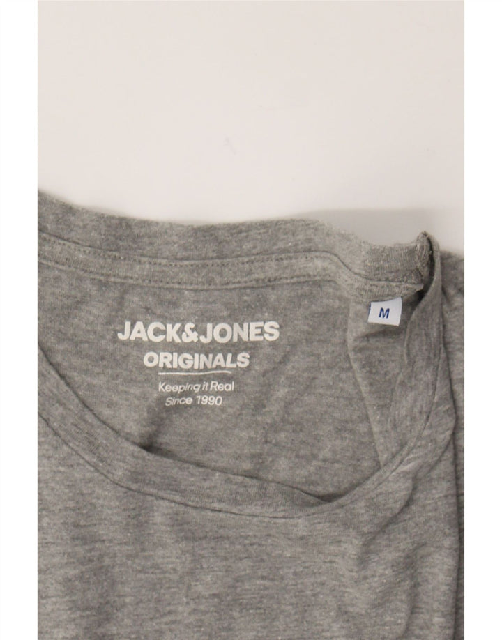 JACK & JONES Mens Graphic T-Shirt Top Medium Grey Cotton Vintage Jack & Jones and Second-Hand Jack & Jones from Messina Hembry 