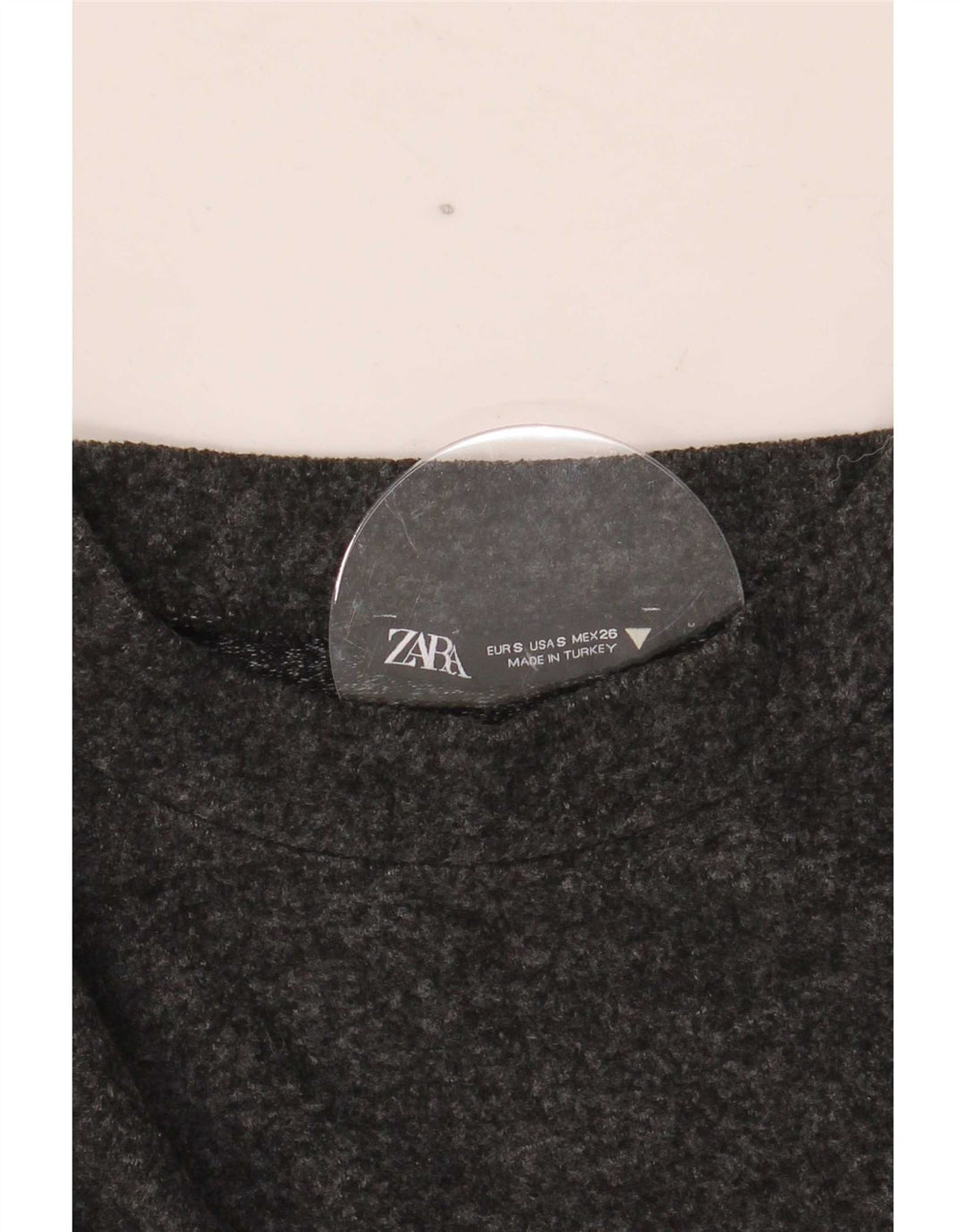 Zara Damen Top Langarm UK 10 Small Grau