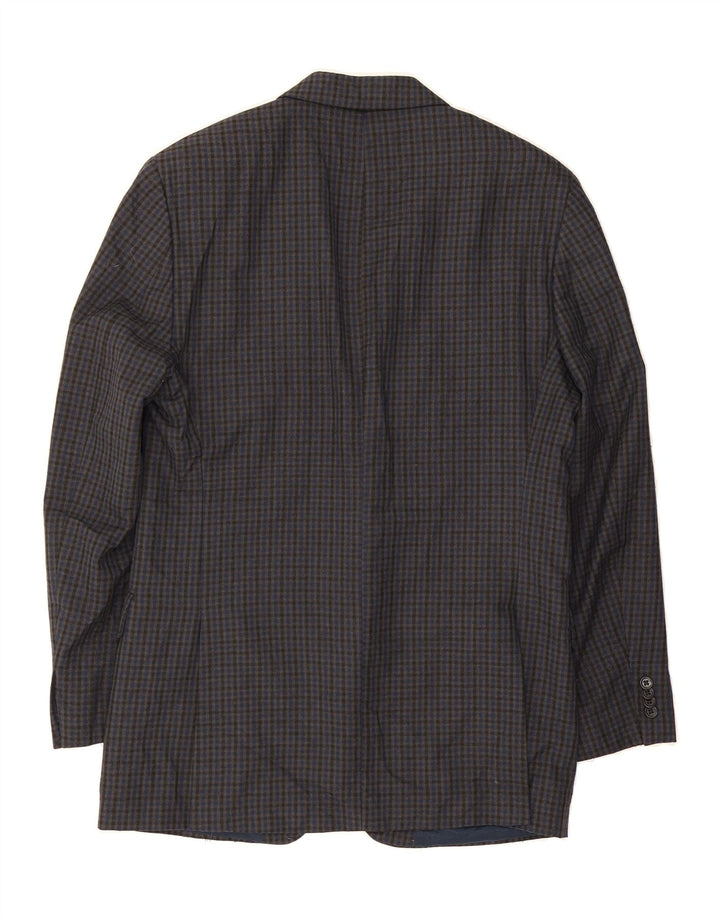 MICHAEL KORS Mens 2 Button Blazer Jacket UK 40 Large Grey Check Polyester Vintage Michael Kors and Second-Hand Michael Kors from Messina Hembry 