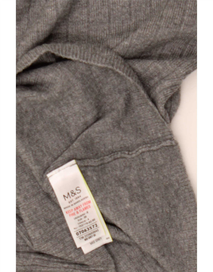 Marks & Spencer Damen Blusenoberteil UK 8 Small Graue Viskose