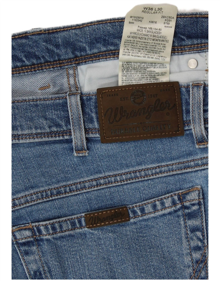 Wrangler Herren-Jeans mit normaler Passform, gerade Passform, W36, L30, Blau, Baumwolle