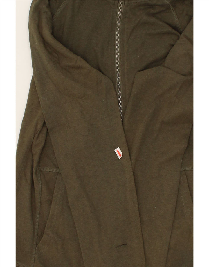 MOUNTAIN WAREHOUSE Womens Zip Hoodie Sweater UK 14 Medium  Khaki Vintage Mountain Warehouse and Second-Hand Mountain Warehouse from Messina Hembry 