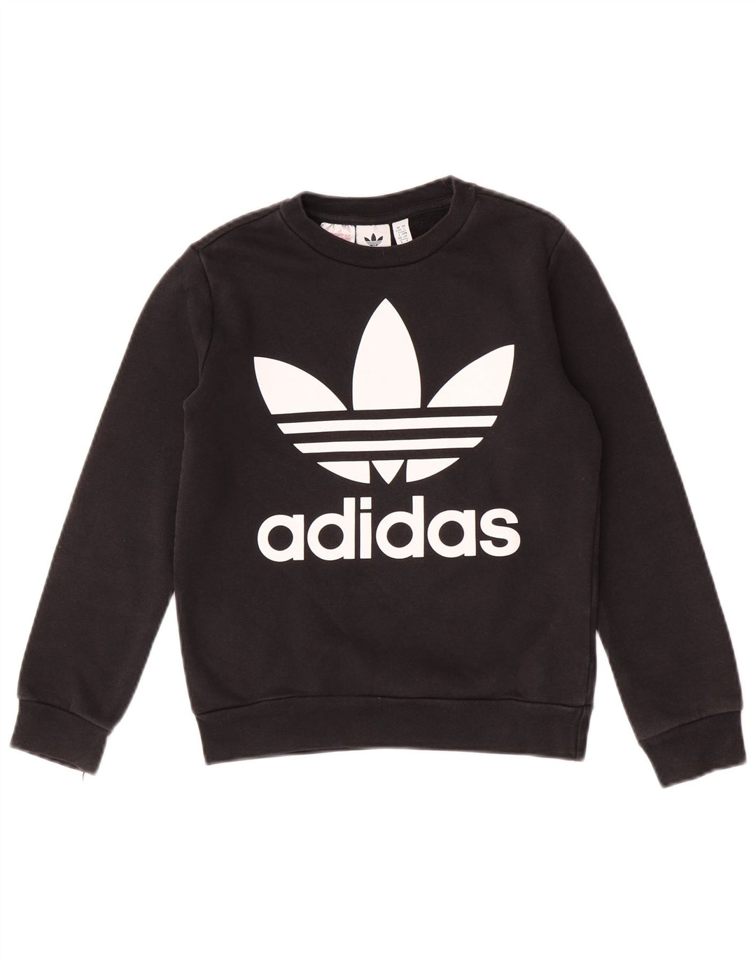 Adidas Jungen Grafik-Sweatshirt-Pullover 9–10 Jahre, schwarze Baumwolle
