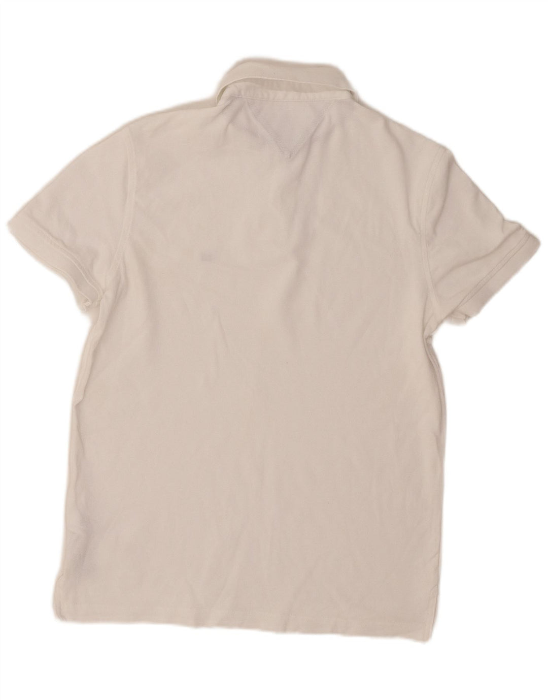 TOMMY HILFIGER Herren-Poloshirt mit normaler Passform, Größe S, weiße Baumwolle