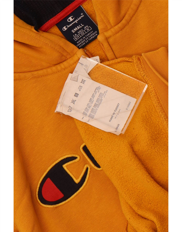 Champion Herren-Kapuzenpullover mit grafischem Reißverschluss, Größe S, Gelb, Baumwolle