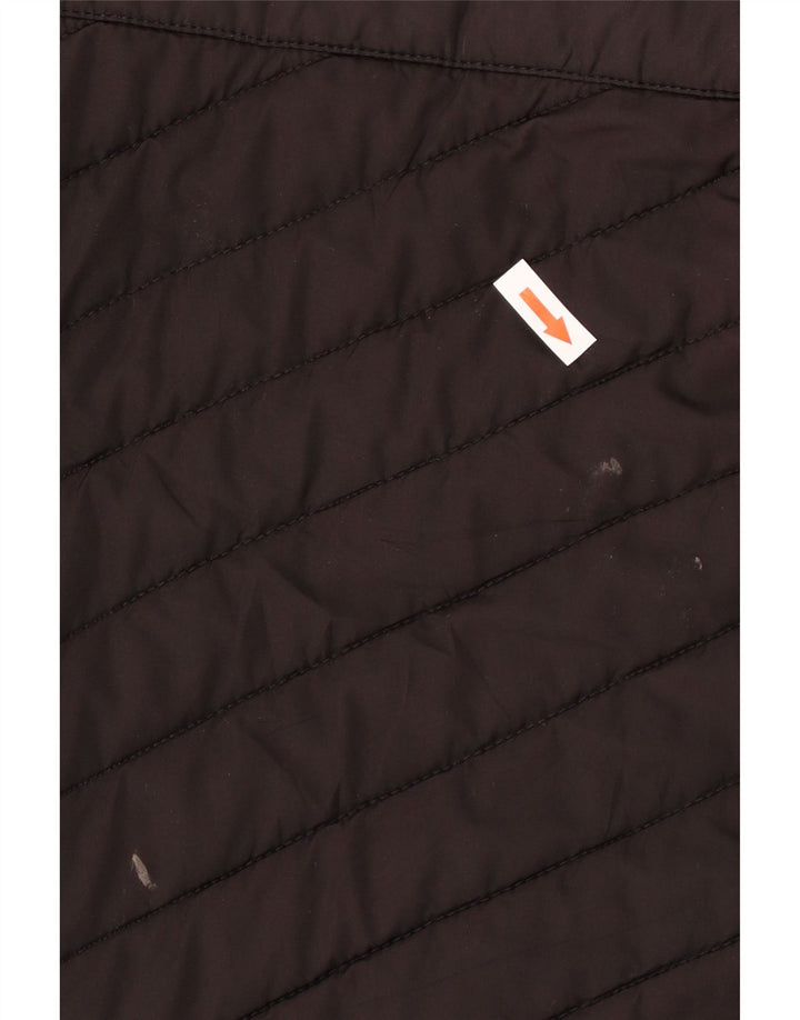 Diadora Wattierte Herrenjacke mit Kapuze, UK 42, XL, Schwarz, Polyester