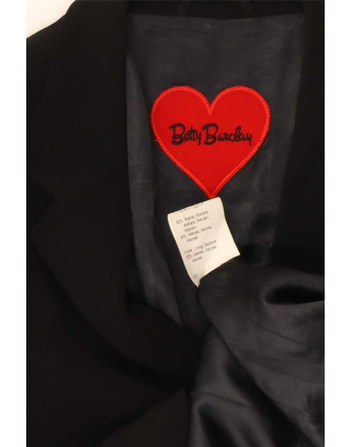 Betty Barclay Damen 4-Knopf-Longline-Blazerjacke UK 12 Mittelschwarz
