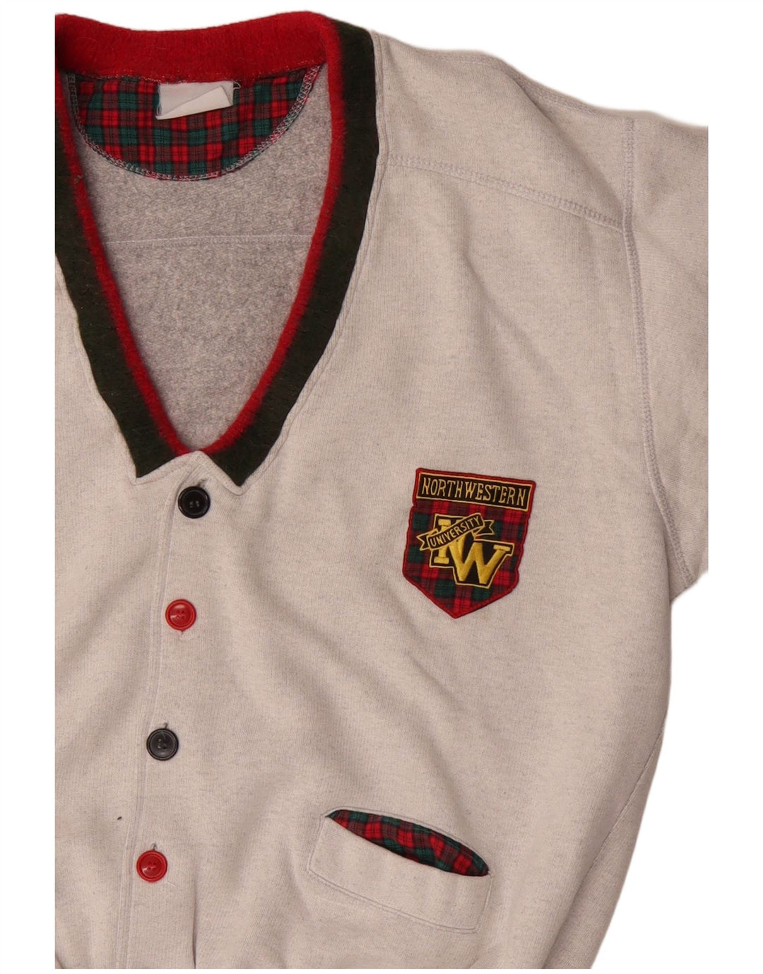 North Western Herren-Cardigan mit Grafik, XL, Grau