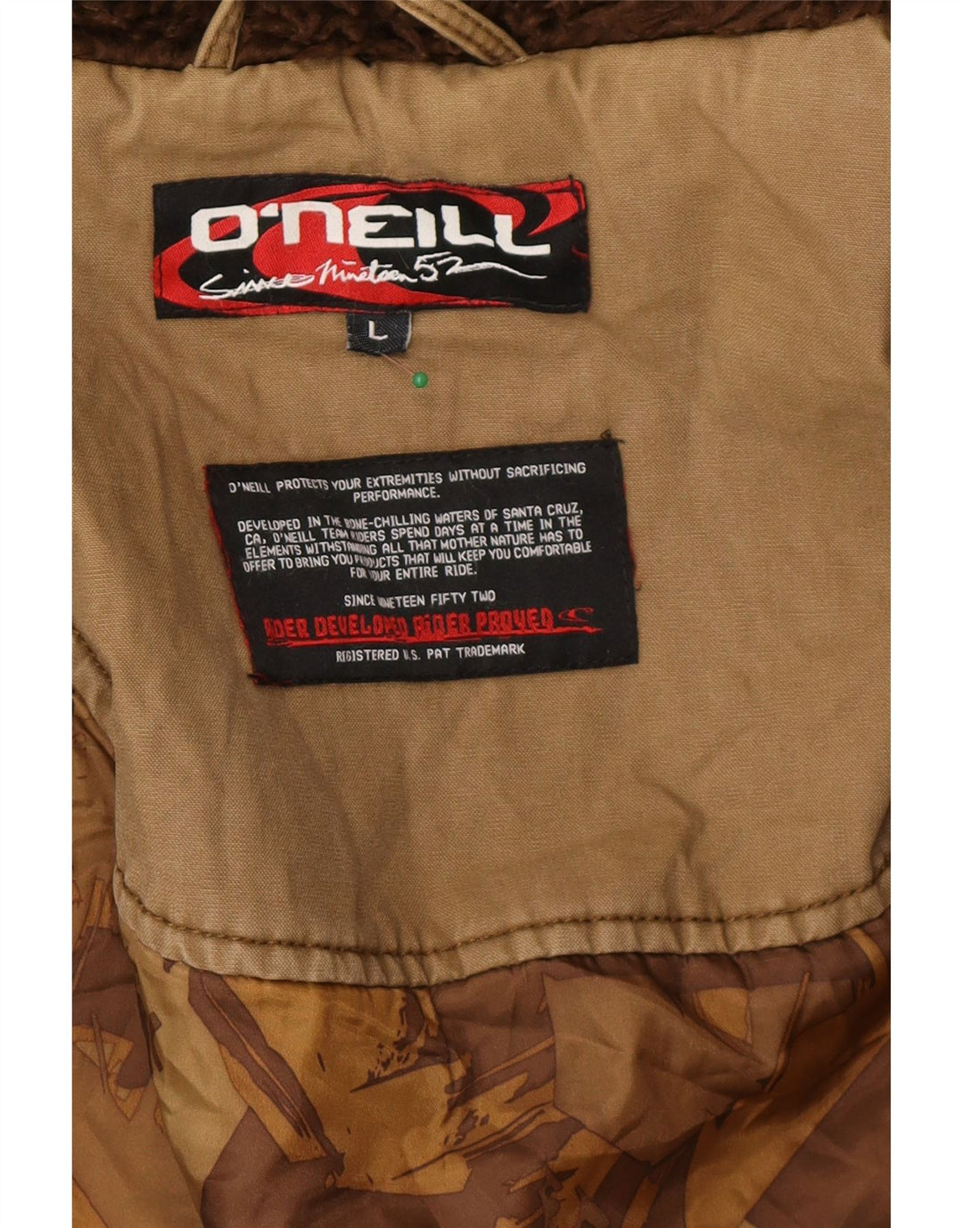 O'Neill Herren-Utility-Jacke mit Kapuze, UK 40, Größe L, Beige, Baumwolle