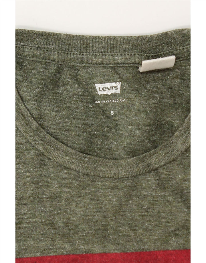 Levi's Herren-T-Shirt mit Grafik, Größe S, Khaki, gefleckt