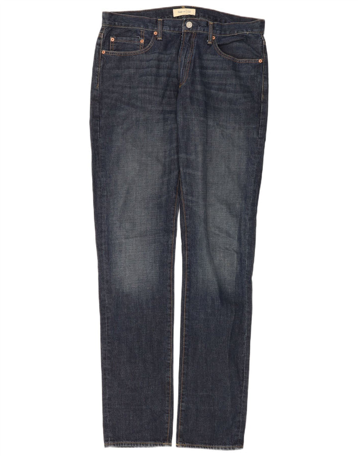 Gap Herren Slim Jeans W34 L30 Blaue Baumwolle