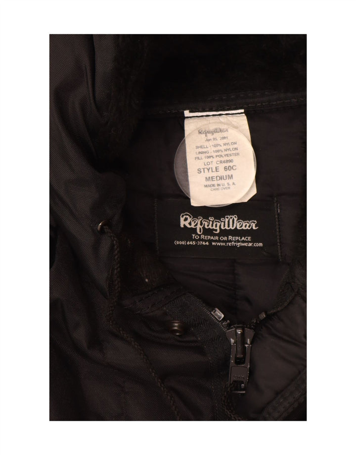 REFRIGIWEAR Wattierter Damenmantel mit Kapuze, UK 14, Mittelschwarzes Nylon