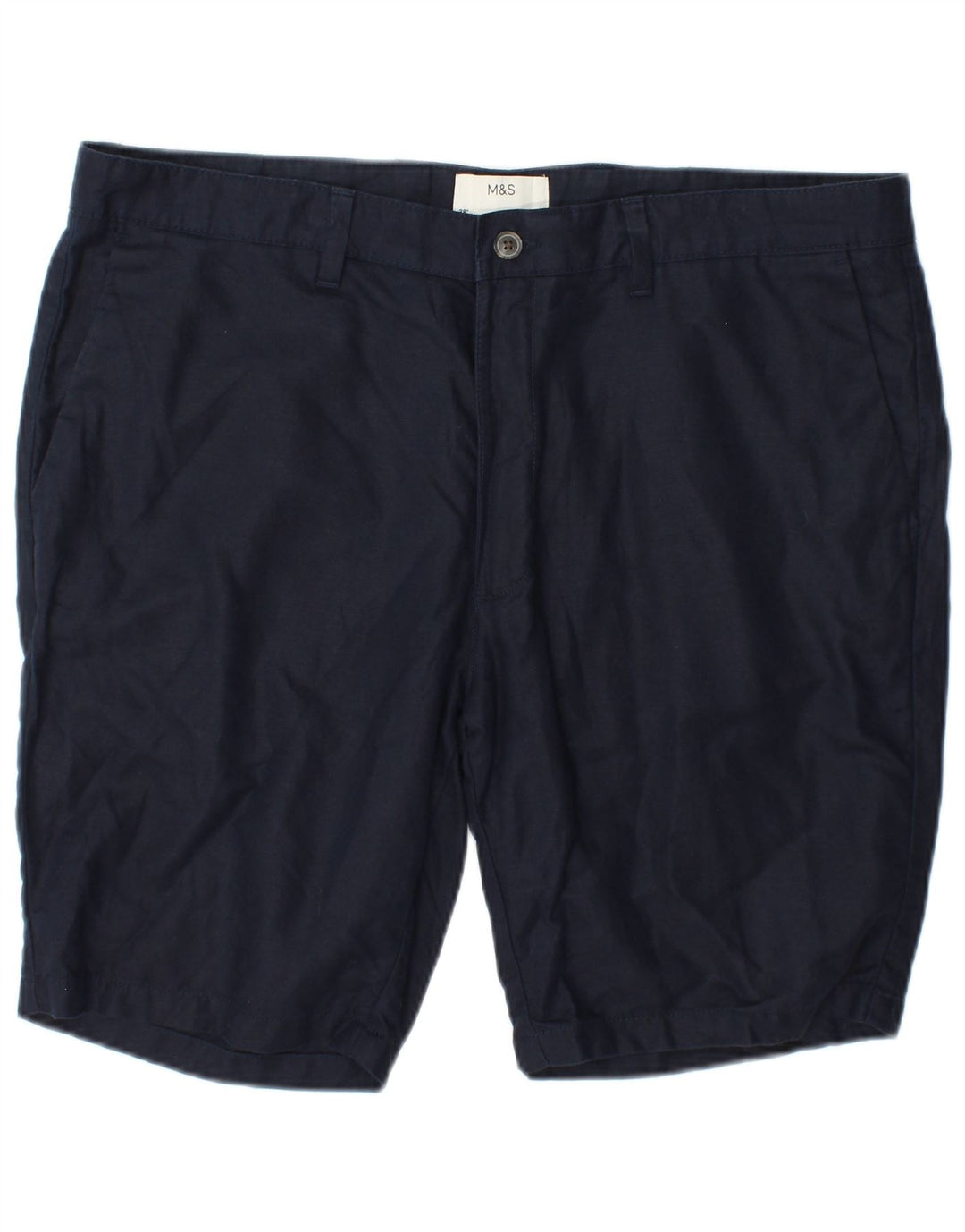Marks & Spencer Herren Chinoshorts W38 XL Marineblau Baumwolle