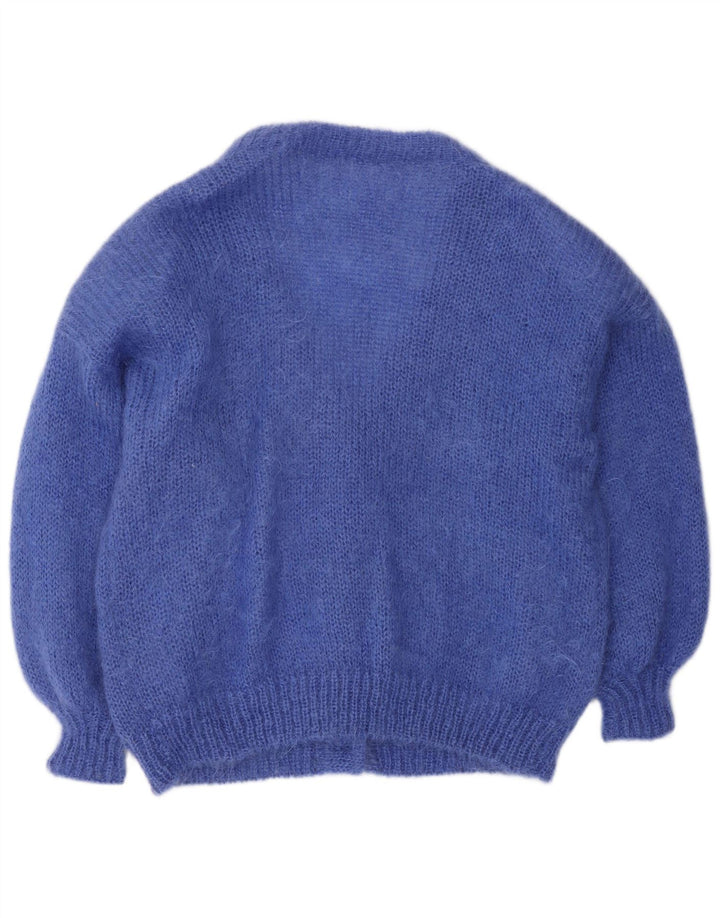 Vintage Damen Cardigan Pullover UK 16 Groß Blau