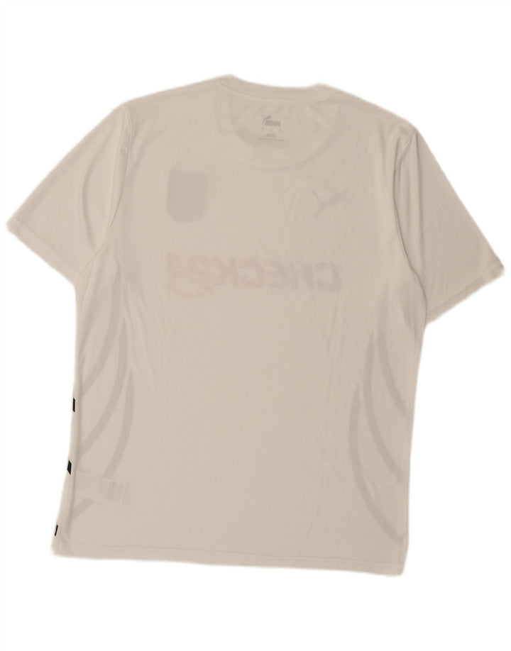 Puma Herren Deutshland Graphic T-Shirt Top Large Weiß Polyester
