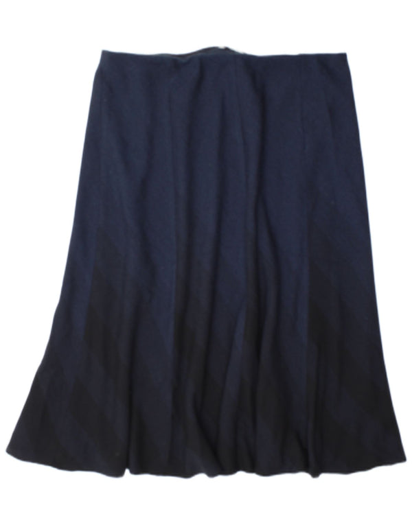 Marks & Spencer Damen A-Linienrock UK 16 Large W34 Marineblau kariert