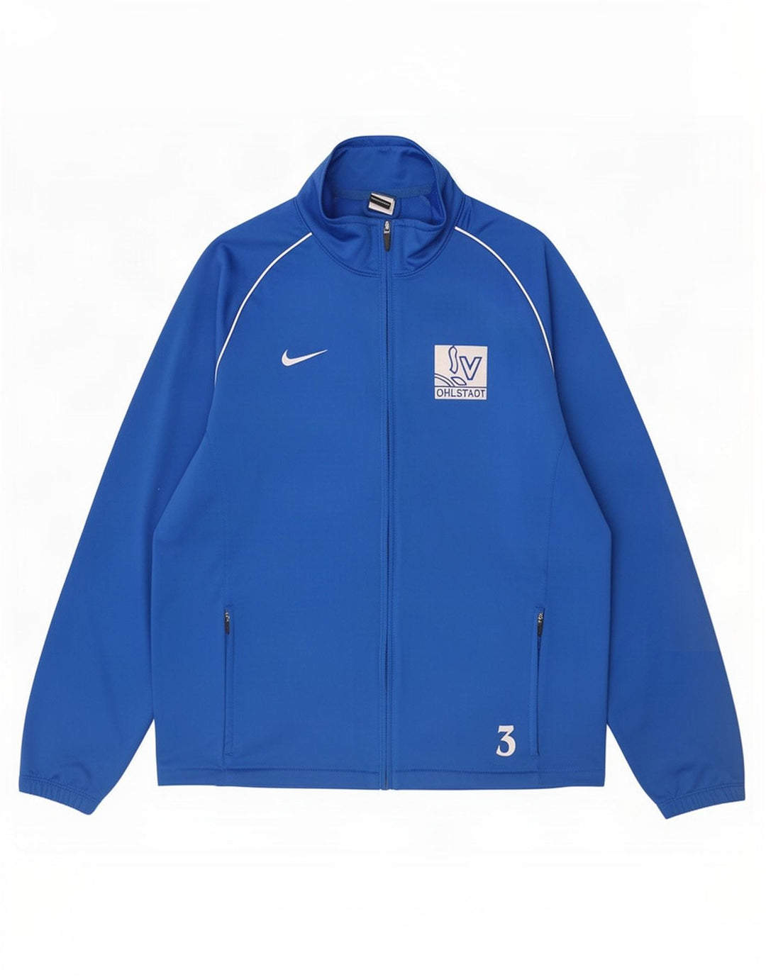 Nike Herren-Trainingsanzug-Top-Jacke XL, blaues Polyester