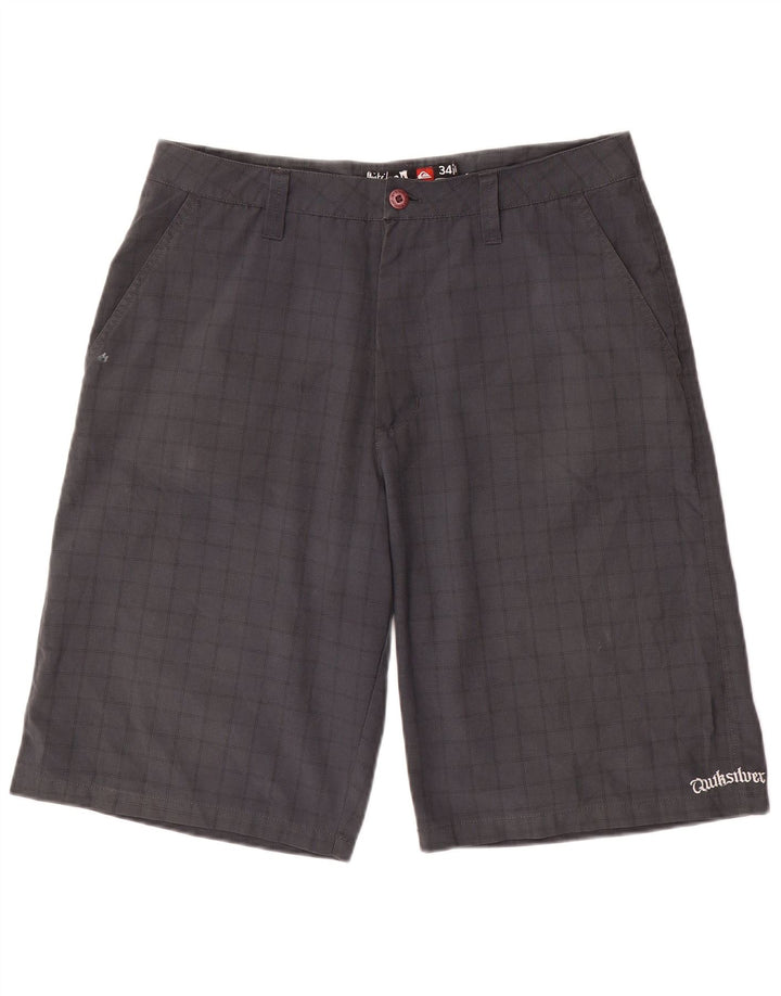 Quiksilver Herren-Cargoshorts mit Grafik, W34, groß, grau kariert