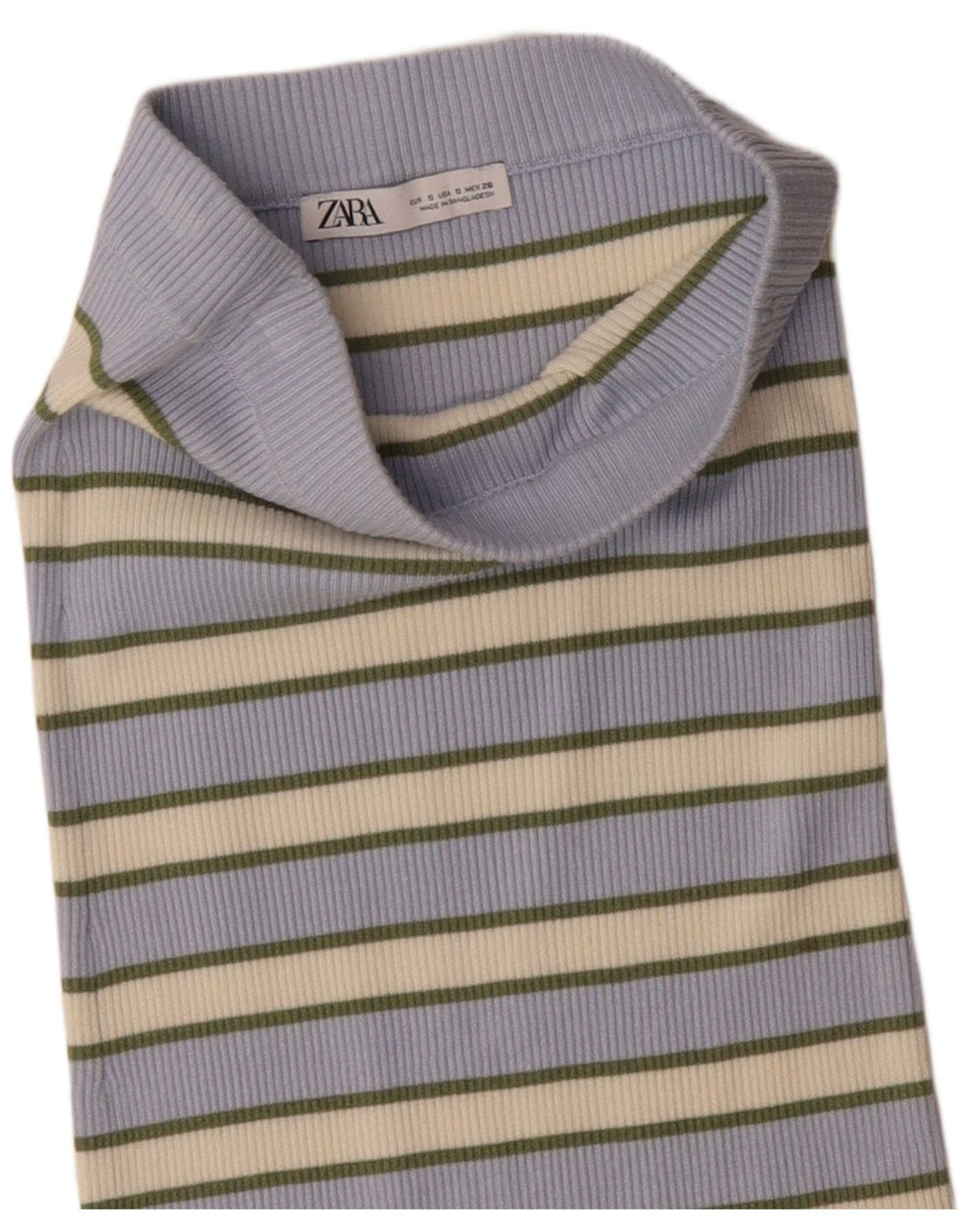 Zara Damen-Strickrock, gerade, Größe S, W26, blau gestreift