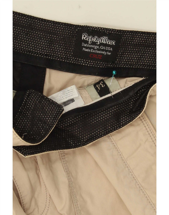 Refrigiwear Herren Chino-Shorts W34 Large Beige Baumwolle