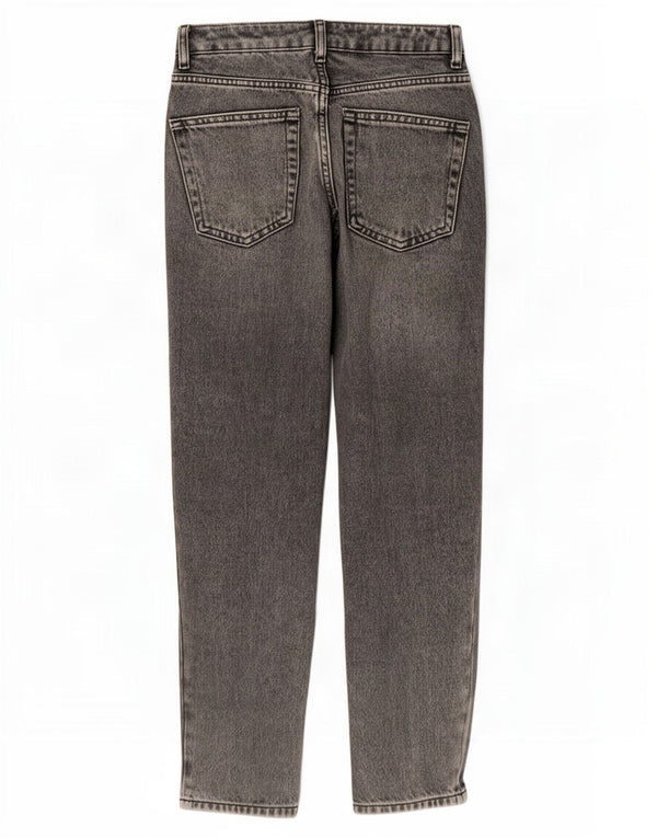 Topshop Damen Tapered Jeans W26 L26 Graue Baumwolle