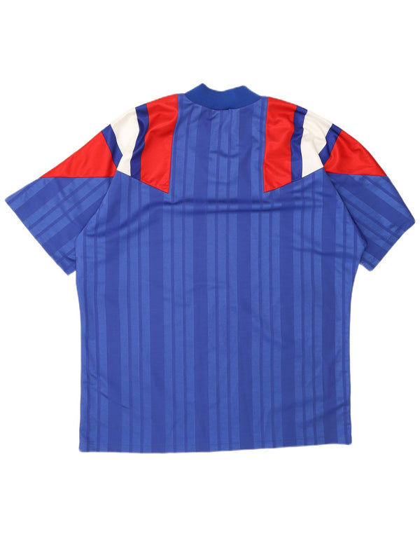 Adidas Herren Frankreich Home 1992-1993 Fußballtrikot UK 48/50 XL Blau Sport