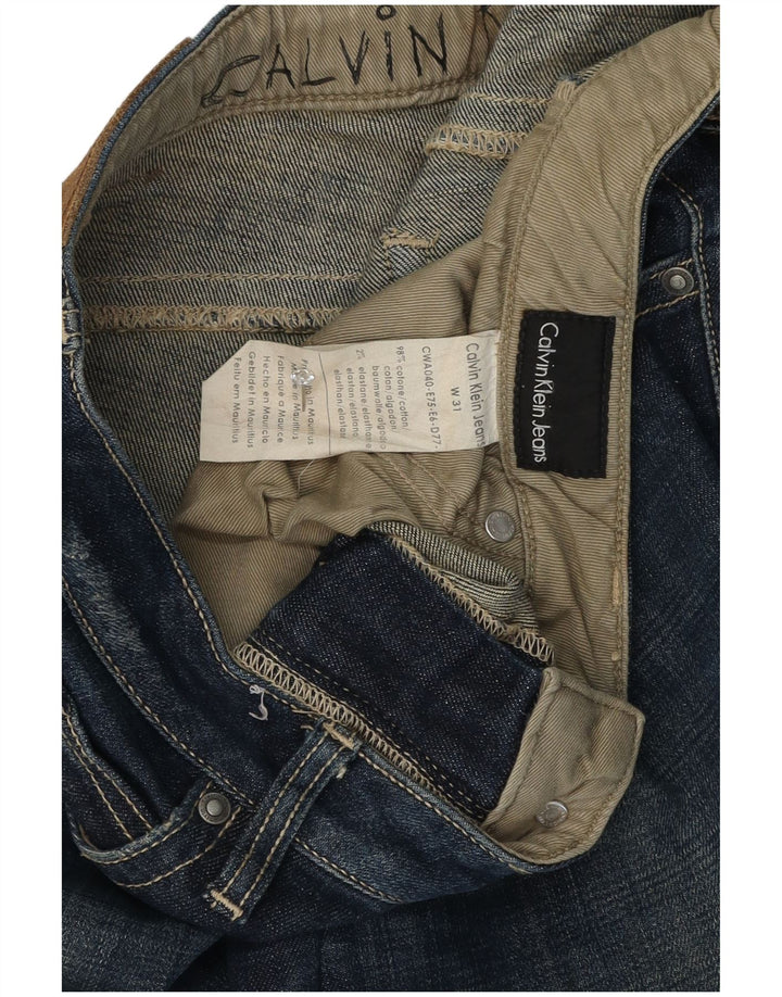 Calvin Klein Damen Slim Jeans W31 L29 Blaue Baumwolle
