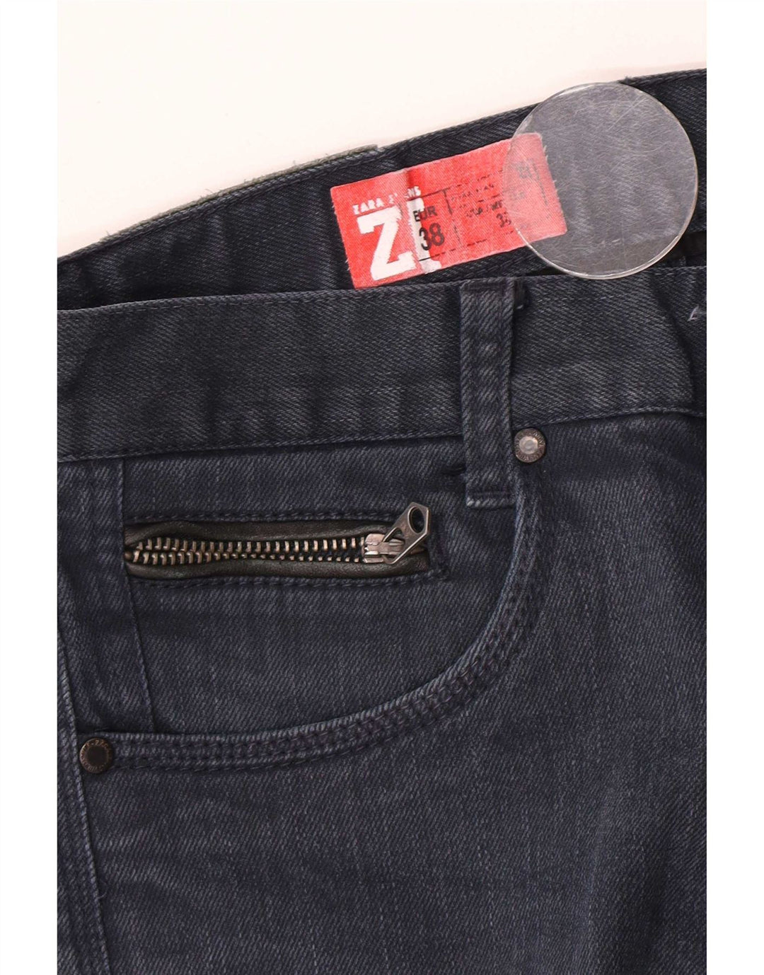 Zara Herren Slim Jeans EU 38 Small W30 L34 Marineblau