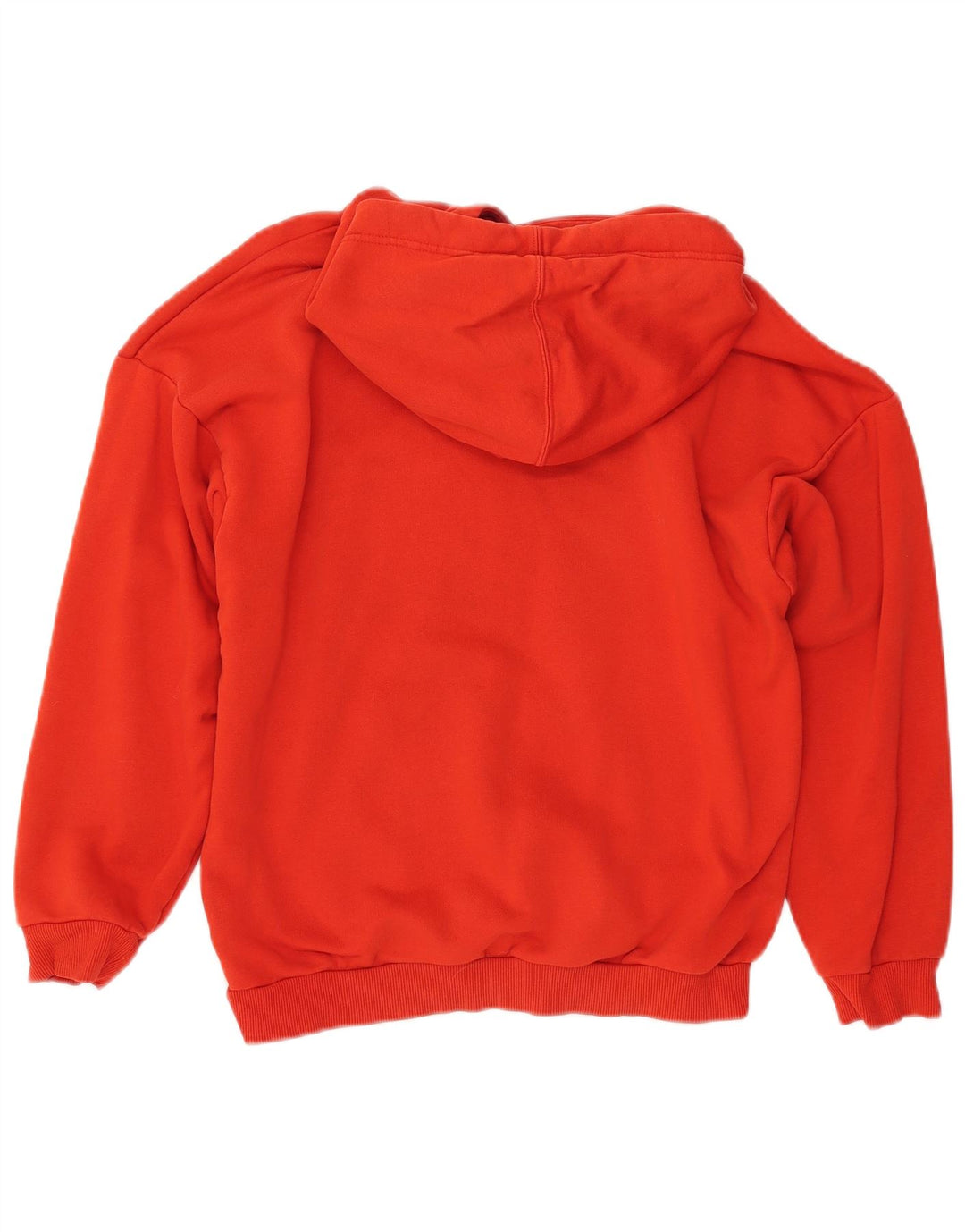 ADIDAS Damen Übergroßer grafischer Kapuzenpullover UK 10 Small Orange Baumwolle