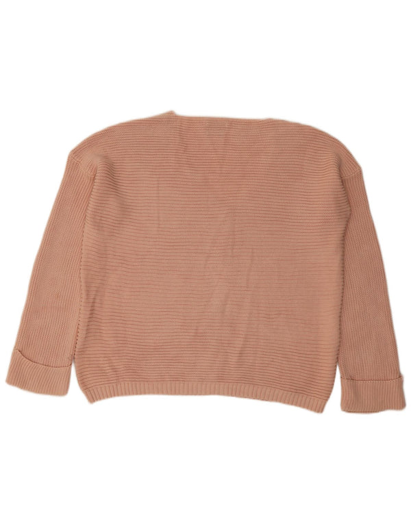 Massimo Dutti Damen-Pullover mit V-Ausschnitt, UK 16, Größe L, Rosa