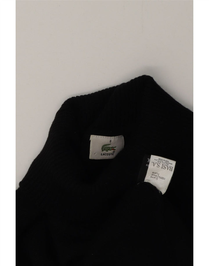 Lacoste Herren Rollkragenpullover Pullover Größe 8 3XL Schwarze Wolle