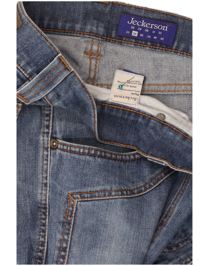 Jeckerson Herren Straight Jeans W34 L31 Blaue Baumwolle