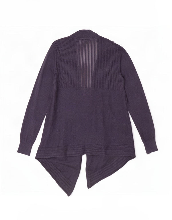 Fat Face Damen Asymmetrischer offener Cardigan-Pullover UK 12 Medium Navy Blue