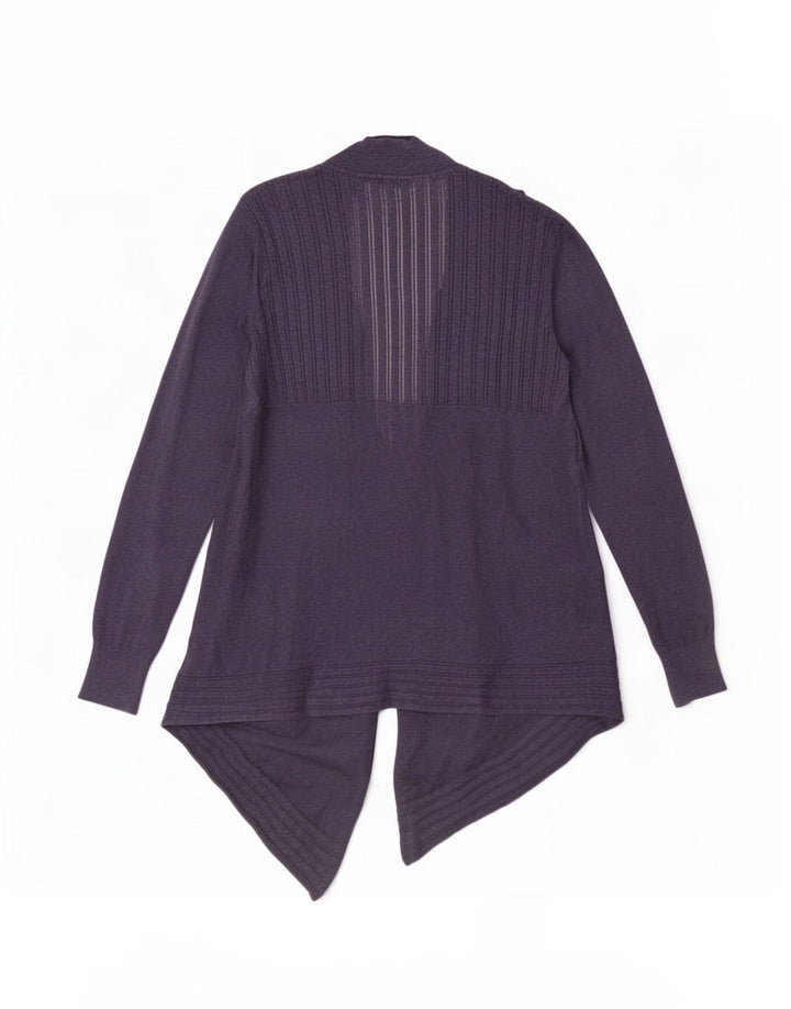 Fat Face Damen Asymmetrischer offener Cardigan-Pullover UK 12 Medium Navy Blue