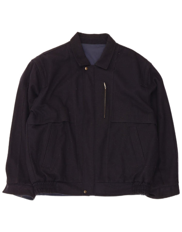 Vintage Herren Bomberjacke UK 42 XL Marineblau